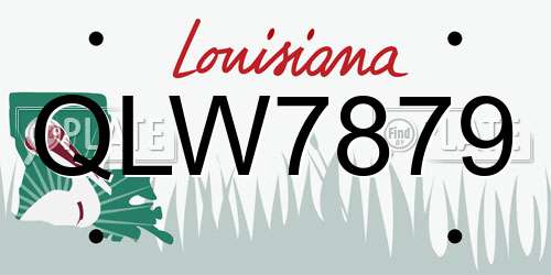 QLW7879 Louisiana License Plate