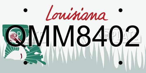 QMM8402 Louisiana License Plate