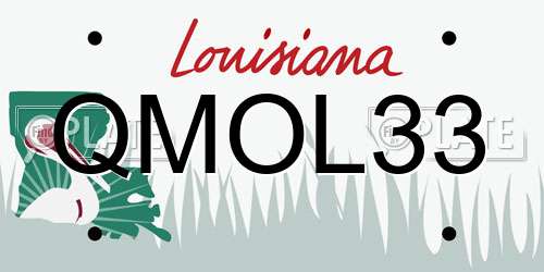 QMOL33 Louisiana License Plate
