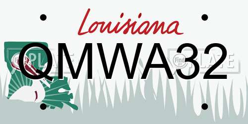 QMWA32 Louisiana License Plate