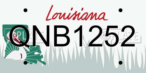 QNB1252 Louisiana License Plate