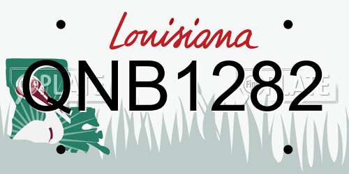 QNB1282 Louisiana License Plate