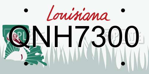 QNH7300 Louisiana License Plate