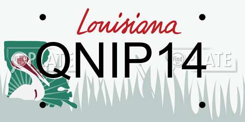 QNIP14 Louisiana License Plate