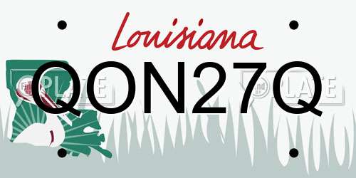 QON27Q Louisiana License Plate
