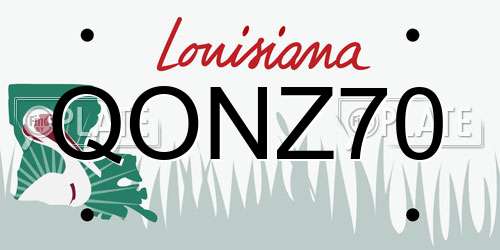 QONZ70 Louisiana License Plate