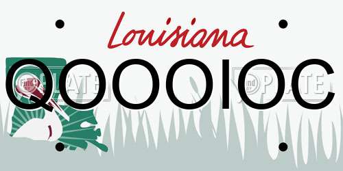 QOOOIOC Louisiana License Plate