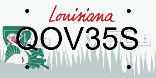 QOV35S Louisiana License Plate
