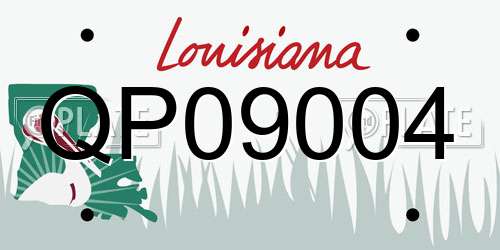 QP09004 Louisiana License Plate