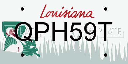QPH59T Louisiana License Plate
