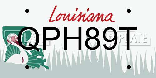 QPH89T Louisiana License Plate