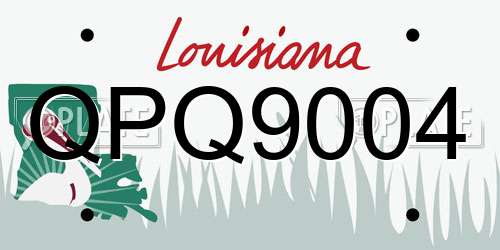 QPQ9004 Louisiana License Plate