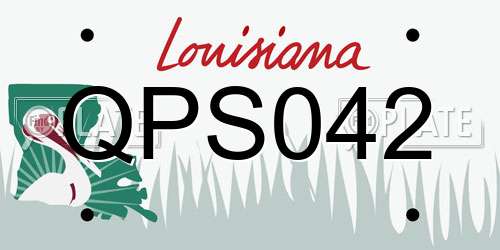 QPS042 Louisiana License Plate