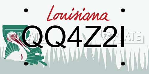 QQ4Z2I Louisiana License Plate