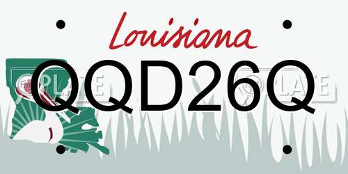 QQD26Q Louisiana License Plate