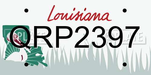 QRP2397 Louisiana License Plate