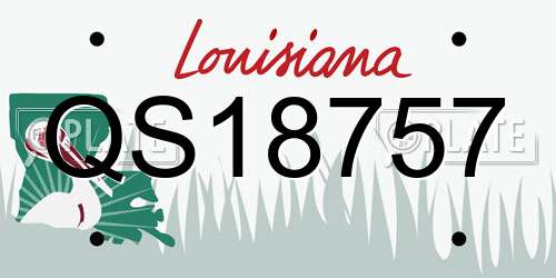 QS18757 Louisiana License Plate