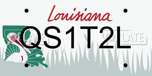 QS1T2L Louisiana License Plate