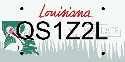 QS1Z2L Louisiana License Plate