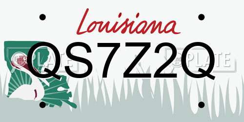 QS7Z2Q Louisiana License Plate