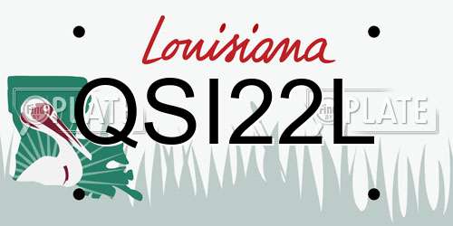 QSI22L Louisiana License Plate