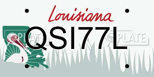 QSI77L Louisiana License Plate