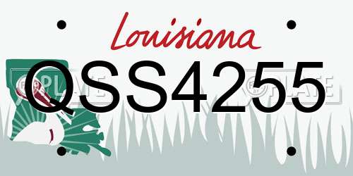 QSS4255 Louisiana License Plate