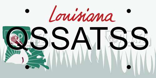 QSSATSS Louisiana License Plate