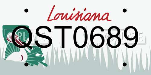 QST0689 Louisiana License Plate