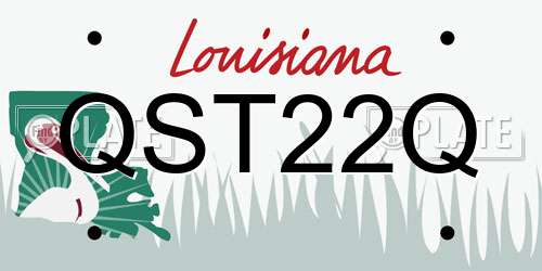 QST22Q Louisiana License Plate