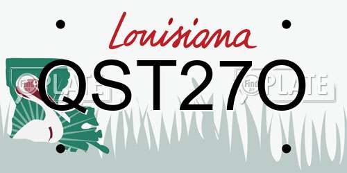 QST27O Louisiana License Plate