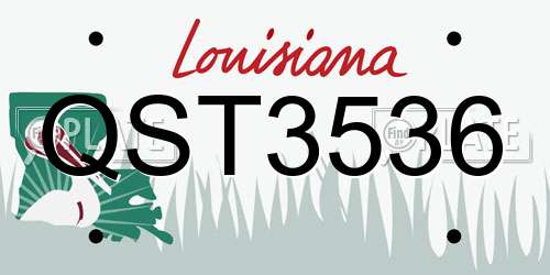 QST3536 Louisiana License Plate