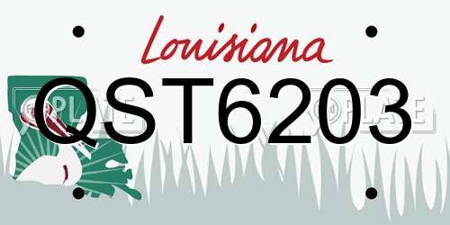 QST6203 Louisiana License Plate