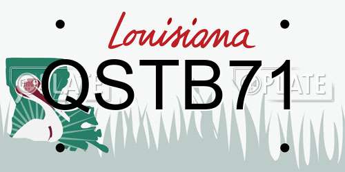 QSTB71 Louisiana License Plate