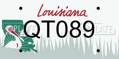 QT089 Louisiana License Plate