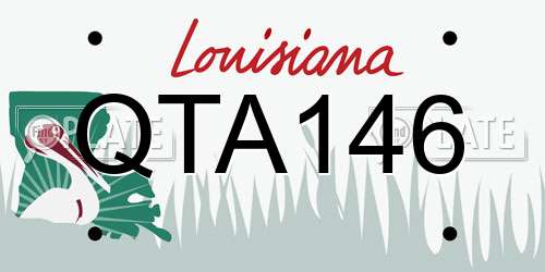 QTA146 Louisiana License Plate