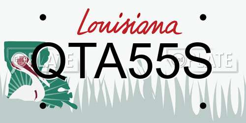QTA55S Louisiana License Plate