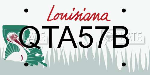 QTA57B Louisiana License Plate