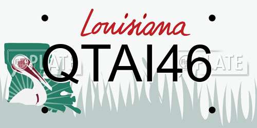 QTAI46 Louisiana License Plate