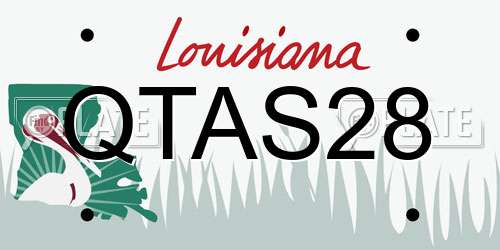 QTAS28 Louisiana License Plate