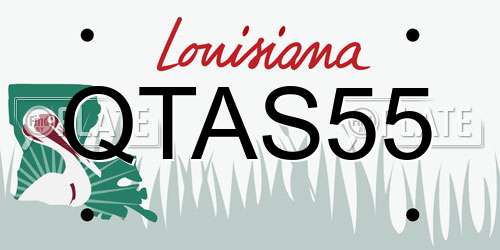 QTAS55 Louisiana License Plate