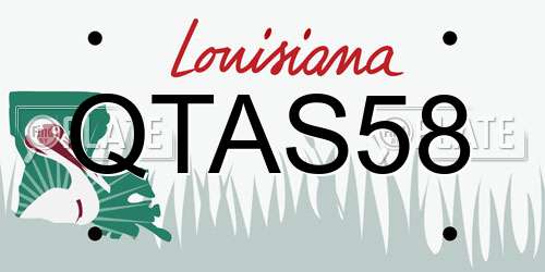 QTAS58 Louisiana License Plate