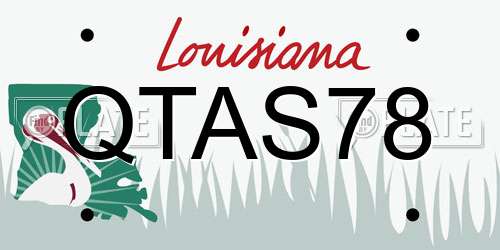 QTAS78 Louisiana License Plate
