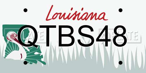 QTBS48 Louisiana License Plate
