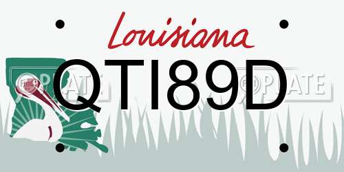 QTI89D Louisiana License Plate