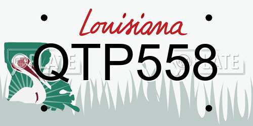 QTP558 Louisiana License Plate