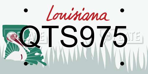 QTS975 Louisiana License Plate