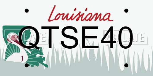 QTSE40 Louisiana License Plate