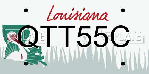 QTT55C Louisiana License Plate
