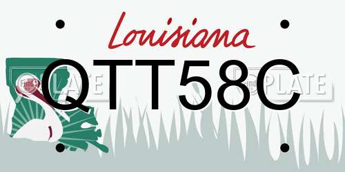 QTT58C Louisiana License Plate